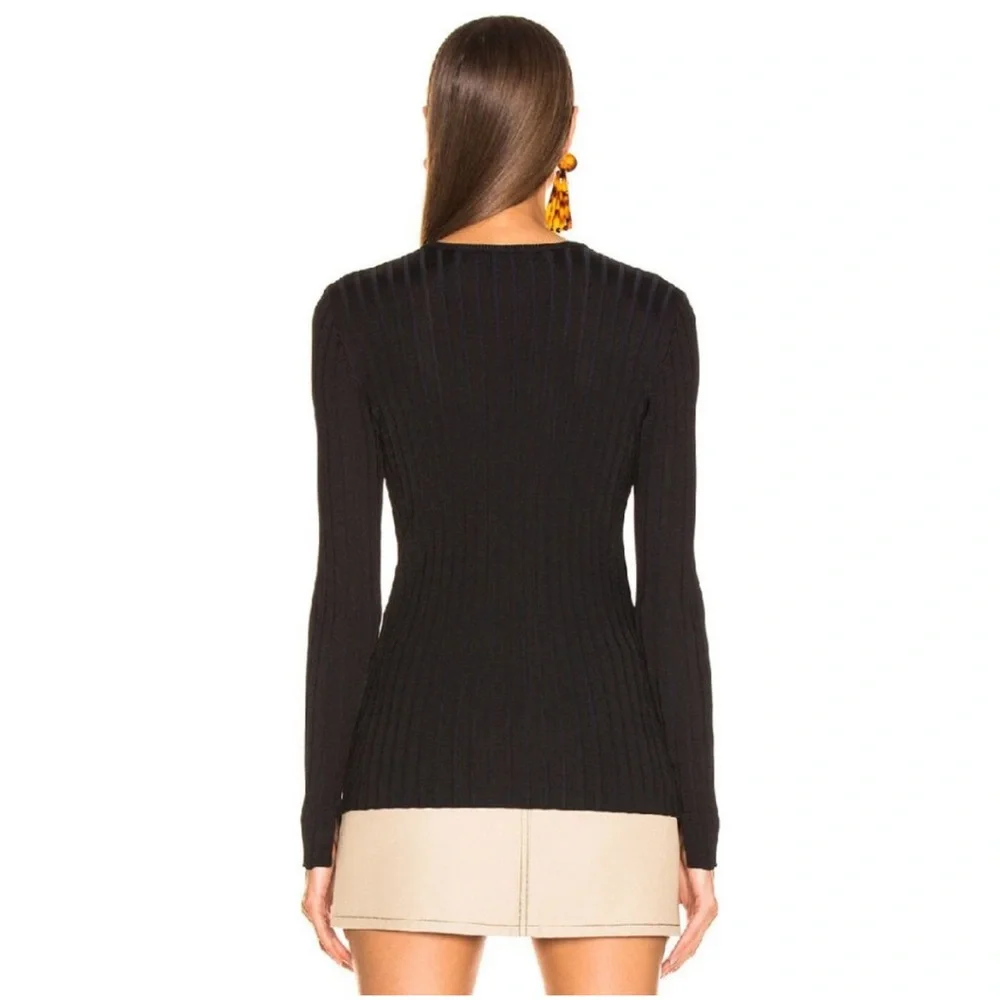 Like-new Equipment Saviny Ribbed Sweater Black Eclipse & Navy